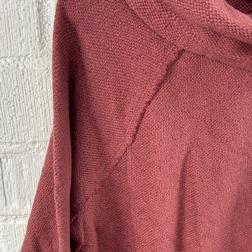 Coldwater Cotton Button Detail Red Cowl Neck Long Sleeve Sweater sz XL - Picture 3 of 7